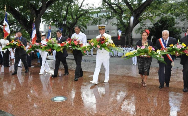 94ème anniversaire de l'Armistice de 1918: les hommages polynésiens rendus sous la pluie