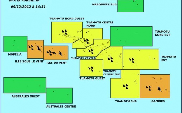 Alerte météo : vigilance Orange sur une partie de la Polynésie