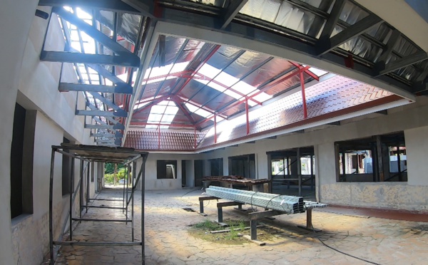 La mairie de Huahine en reconstruction