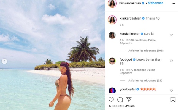 Kim Kardashian fête ses 40 ans à Tetiaroa