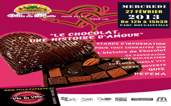 Vis ta ville «Le chocolat, une histoire d’amour », Mercredi 27 février