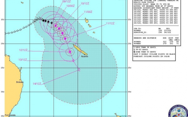 Pré-alerte cyclonique en Nouvelle-Calédonie