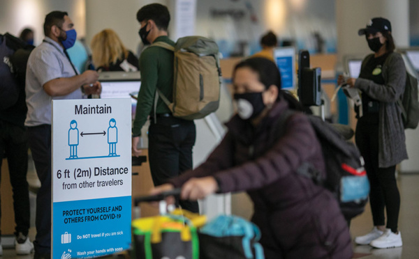 Covid-19: quarantaine pour toute personne arrivant aux Etats-Unis par avion