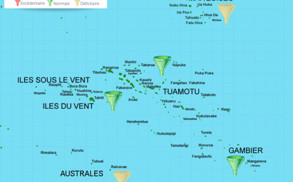 Une année 2020 sèche pour les Marquises et le sud des Australes