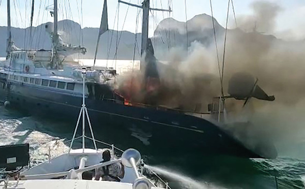 Incendie à bord du Phocéa, ancien yacht de Bernard Tapie, en Malaisie