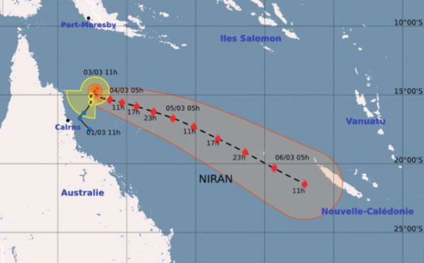 La Nouvelle-Calédonie sous la menace de la dépression Niran