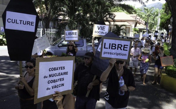 ​Des manifestants à Papeete pour dénoncer une "tyrannie sanitaire"