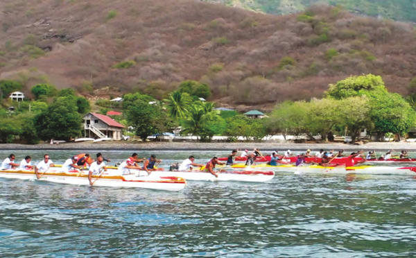 ​Top départ du championnat 2021 de va’a V6 à Nuku Hiva
