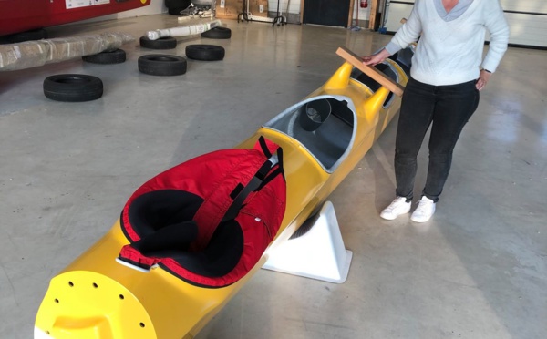 Un va’a Shell aux Sables-d’Olonne