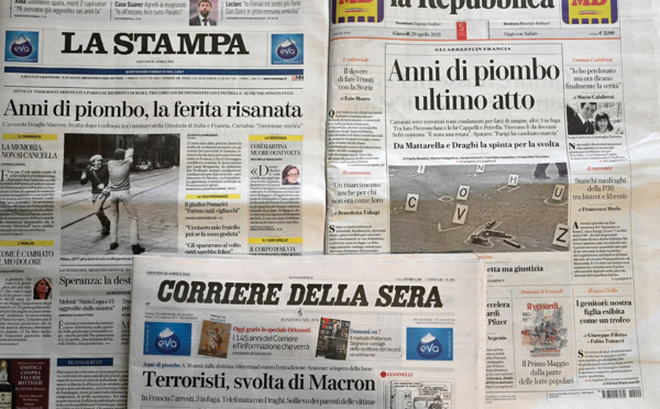 "Années de plomb": neuf Italiens menacés d'extradition relâchés sous contrôle judiciaire