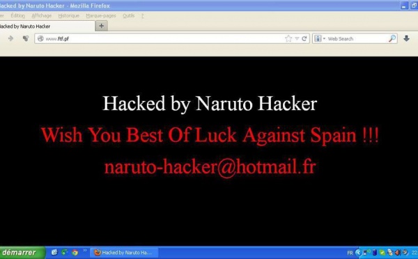 Le site de la Fédération Tahitienne de Football piraté