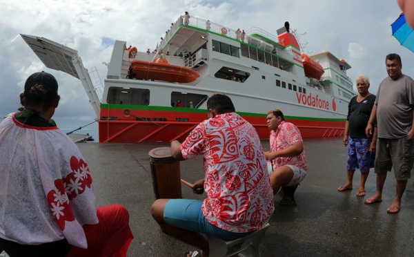 Le Terevau Piti en voyage inaugural aux Raromatai