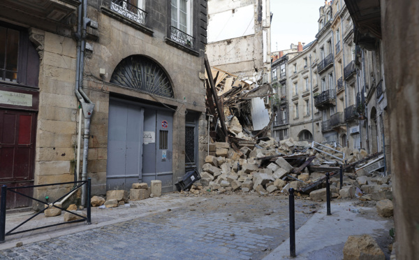 Bordeaux: trois blessés dans l'effondrement de deux immeubles
