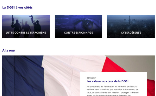 Nouveau site web pour la DGSI