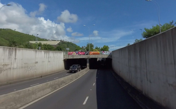 Circulation réduite au tunnel de Punaauia