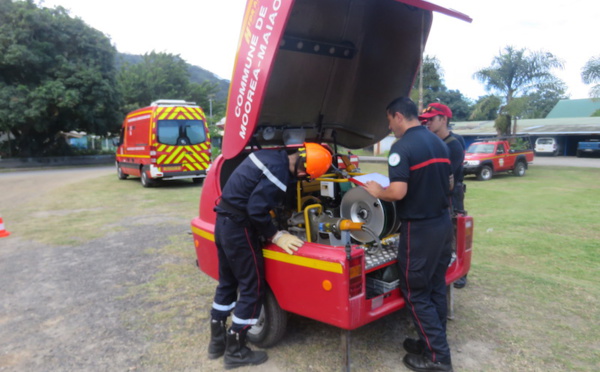 Journées d'examen à Moorea pour les jeunes pompiers