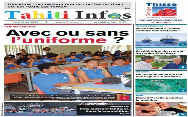TAHIITI INFOS  N°97 du 13 août 2013