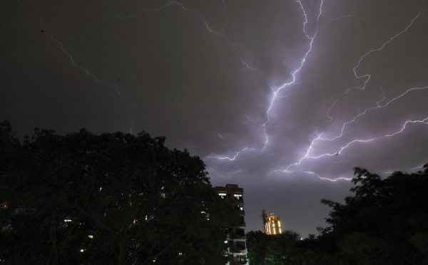 Mousson en Inde: 76 personnes tuées par la foudre