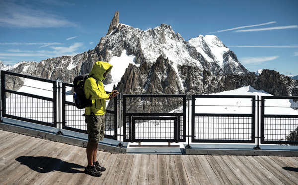 Le mont Blanc culmine à 4.807,81 mètres, presque un mètre de moins qu'en 2017