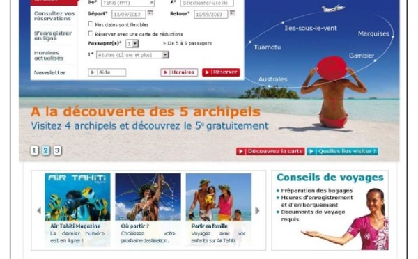 Nouveau site internet Air Tahiti
