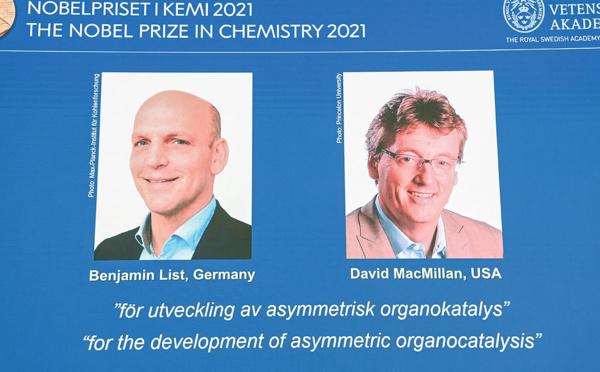 Le Nobel de chimie à un duo de champions des catalyseurs
