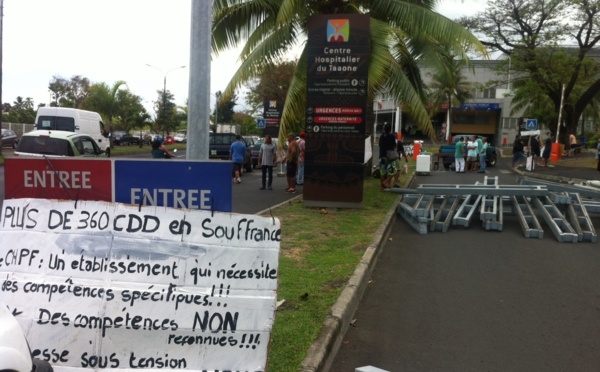 Social: Barrage filtrant à l'hôpital du Taone