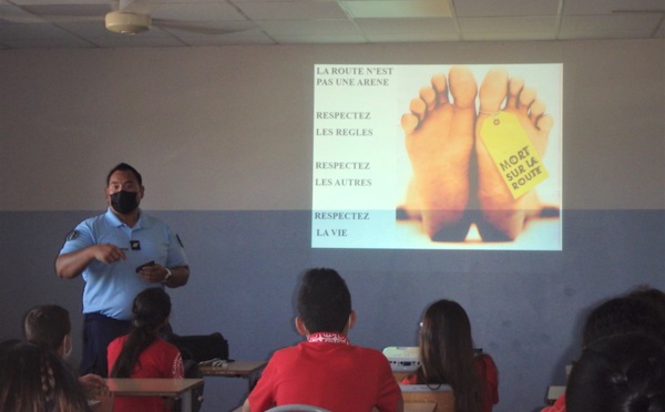 Les dangers de la route expliqués aux jeunes de Bora Bora
