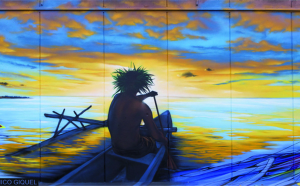 Tahiti, thème d'une fresque murale de 128 m2 à Paris