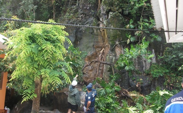 Papara: Une chute de pierre qui aurait pu avoir des conséquences fâcheuses