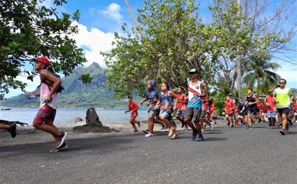 Un trail pour le Téléthon à Bora Bora