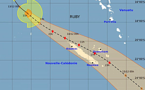 Alerte cyclonique en Nouvelle-Calédonie, sous la menace de Ruby