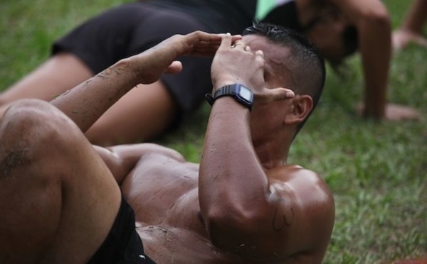FITCAMP - Du Fitness version entraînement militaire à la Mairie de Pirae 
