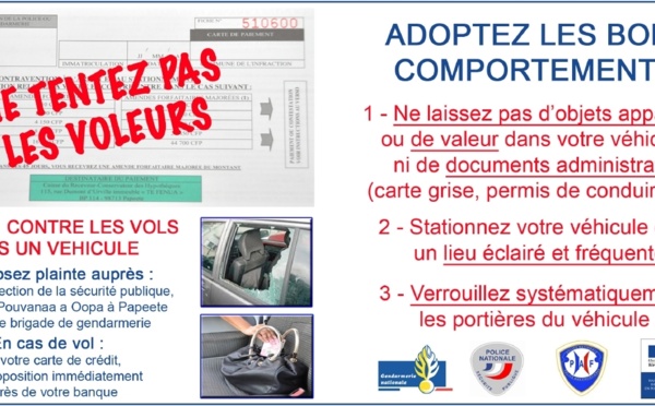 Prévention contre les vols dans les véhicules : des flyers pour sensibiliser