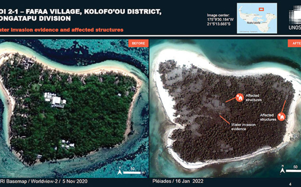 Tonga: 80% de la population affectée par l'éruption du volcan et le tsunami, selon l'ONU