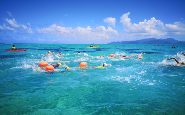 Course en eaux claires à Raiatea