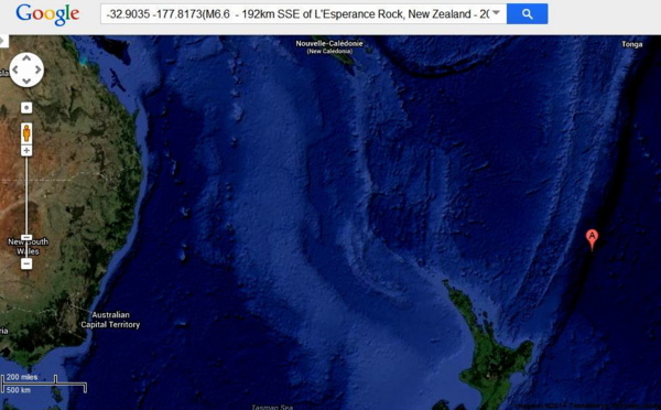 Séisme de magnitude 6,5 au Nord de la Nouvelle-Zélande