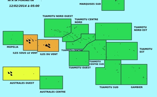 Nouvelle vigilance orange pour les Iles de la Société