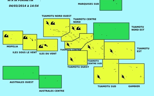 Vigilance météo jaune pour forte houle et orages