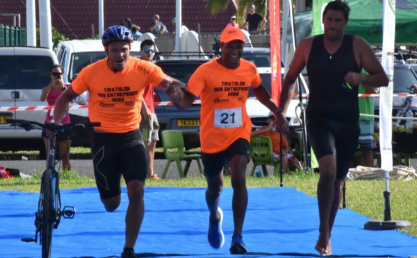 EDT survole le 31e Triathlon des entreprises....