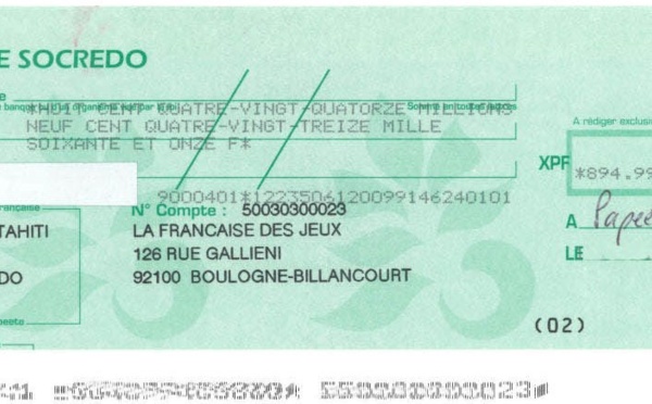 Le gagnant Polynésien du Loto® s’est déclaré, il empoche 894.993.071 F.cfp !