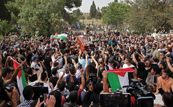 Shireen Abu Akleh, "la voix de la Palestine", enterrée à Jérusalem