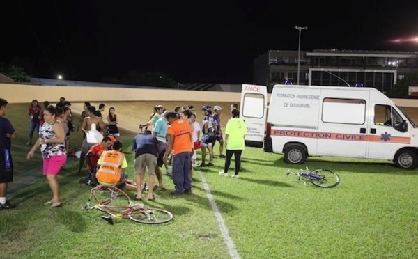 Cyclisme sur piste : une chute collective impressionnante !