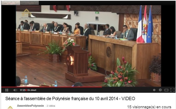 Les discours d'Edouard Fritch et Gaston Flosse à revoir sur YouTube