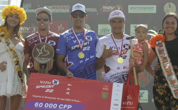 Succès du trio Hititua Taarea, Heiarii Manutahi et Thomas Lubin au Vini Sprint