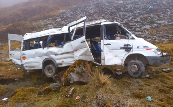 Accident de minibus après la visite du Machu Picchu: 4 touristes morts, 16 blessés