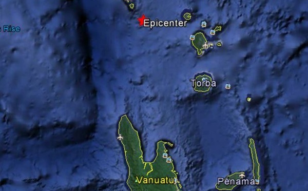 Fort séisme au Nord de Vanuatu