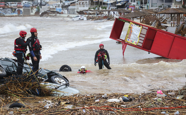 Grèce: les inondations en Crète font au moins deux morts