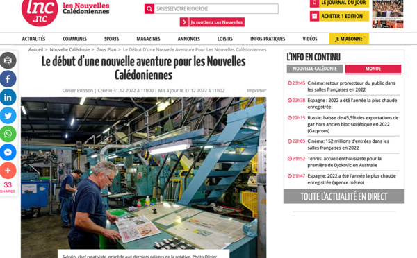 La Nouvelle-Calédonie tourne la page du quotidien papier