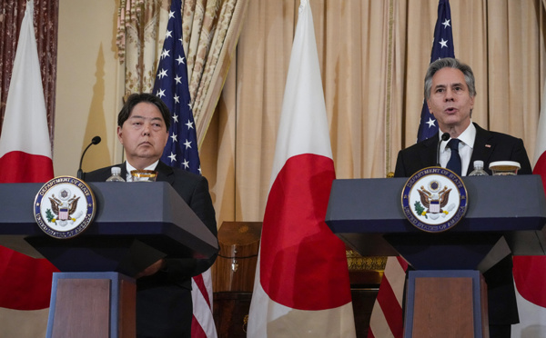 Les Etats-Unis et le Japon saluent leur "alignement stratégique" face à la Chine