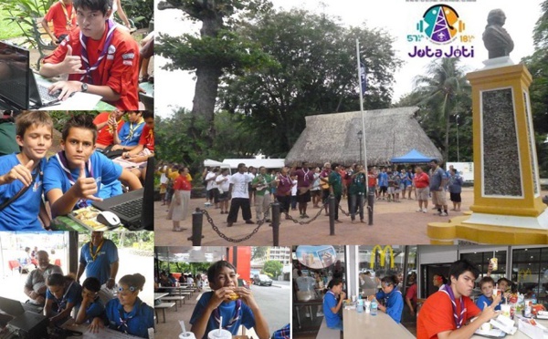 Les scouts et guides de Paea en lien avec le monde